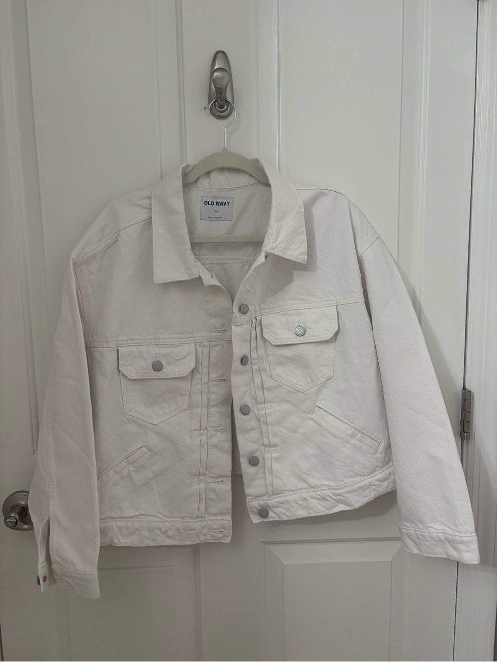 NWT Old Navy White Denim Jacket size 2X